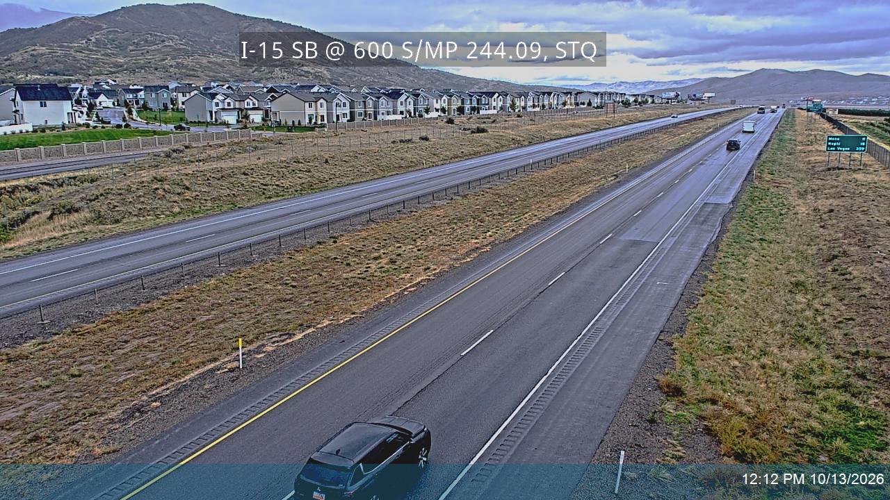 I-15 SB @ Center St / Milepost 244.09, STQ