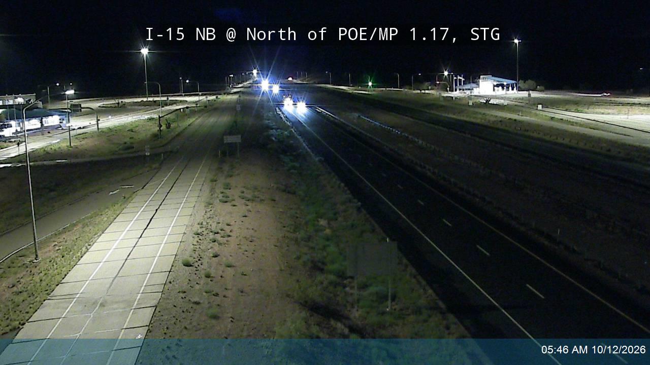 I-15 NB @ North of POE / MP 1.17, STG