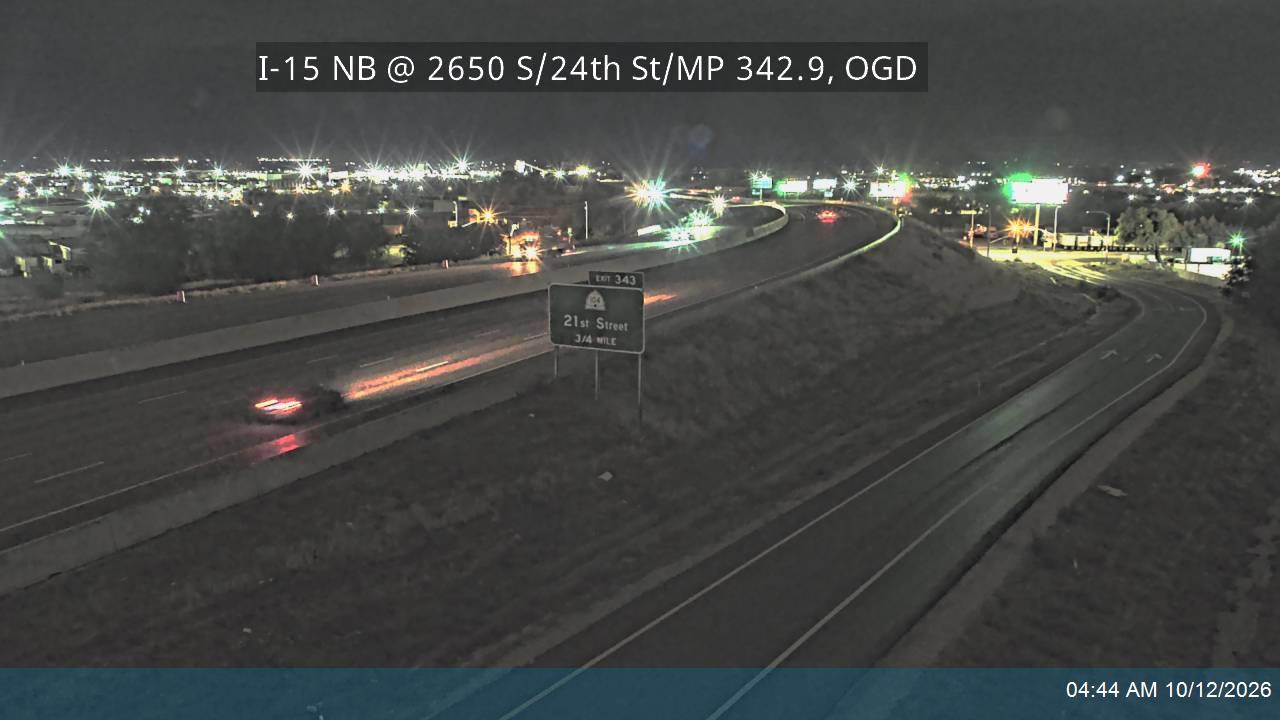 I-15 NB @ 2650 S / 24th St Exit / MP 342.9, OGD