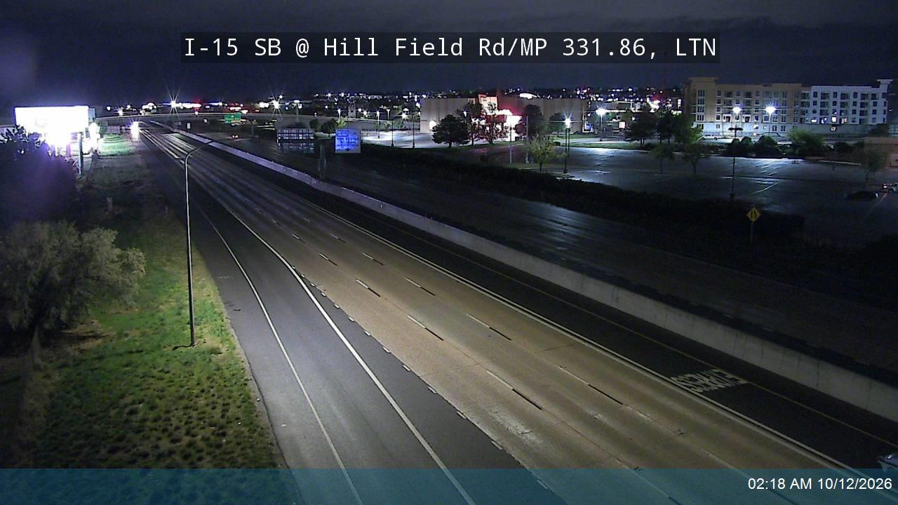 I-15 SB @ Hill Field Rd / 1150 N / SR-232 / MP 331.86, LTN
