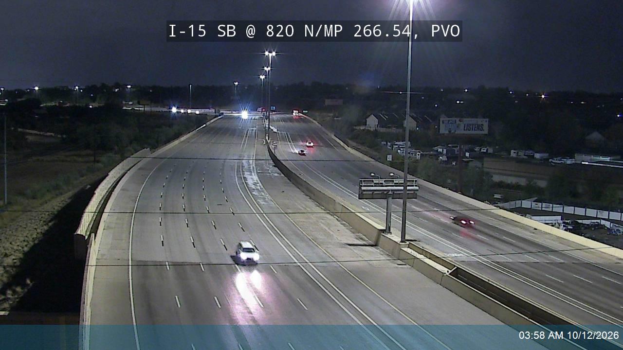 I-15 SB @ 820 N / MP 266.54, PVO