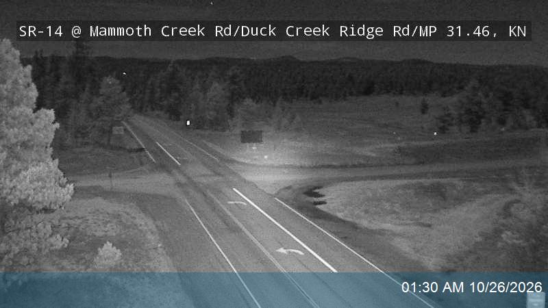 SR-14 EB @ Mammoth Creek Rd / Duck Creek Ridge Rd / MP 31.06, KN