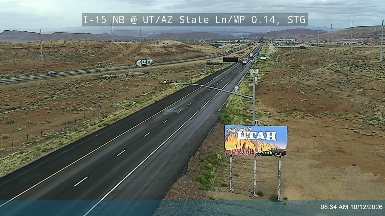 I-15 NB @ UT/AZ State Line / MP 0.14, STG