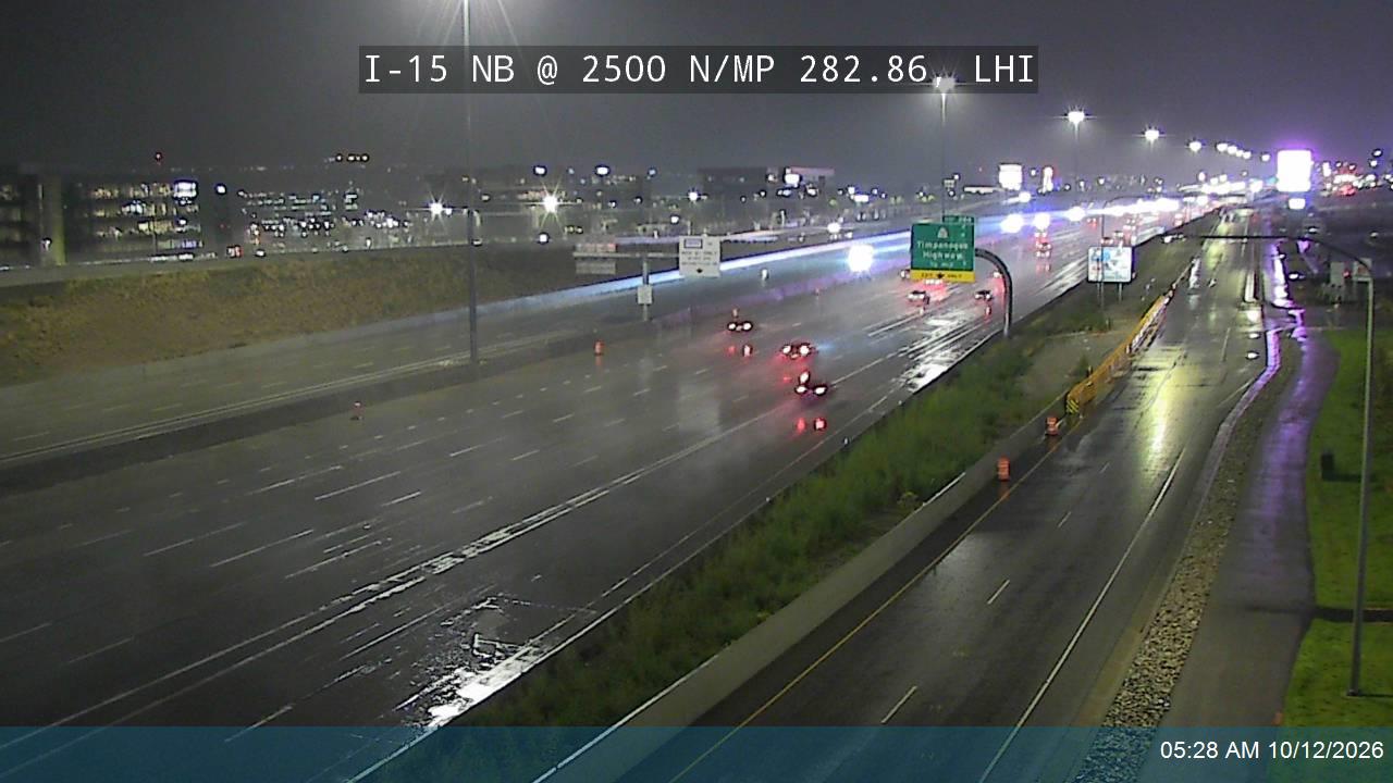 I-15 NB @ 2500 N / MP 282.86, LHI