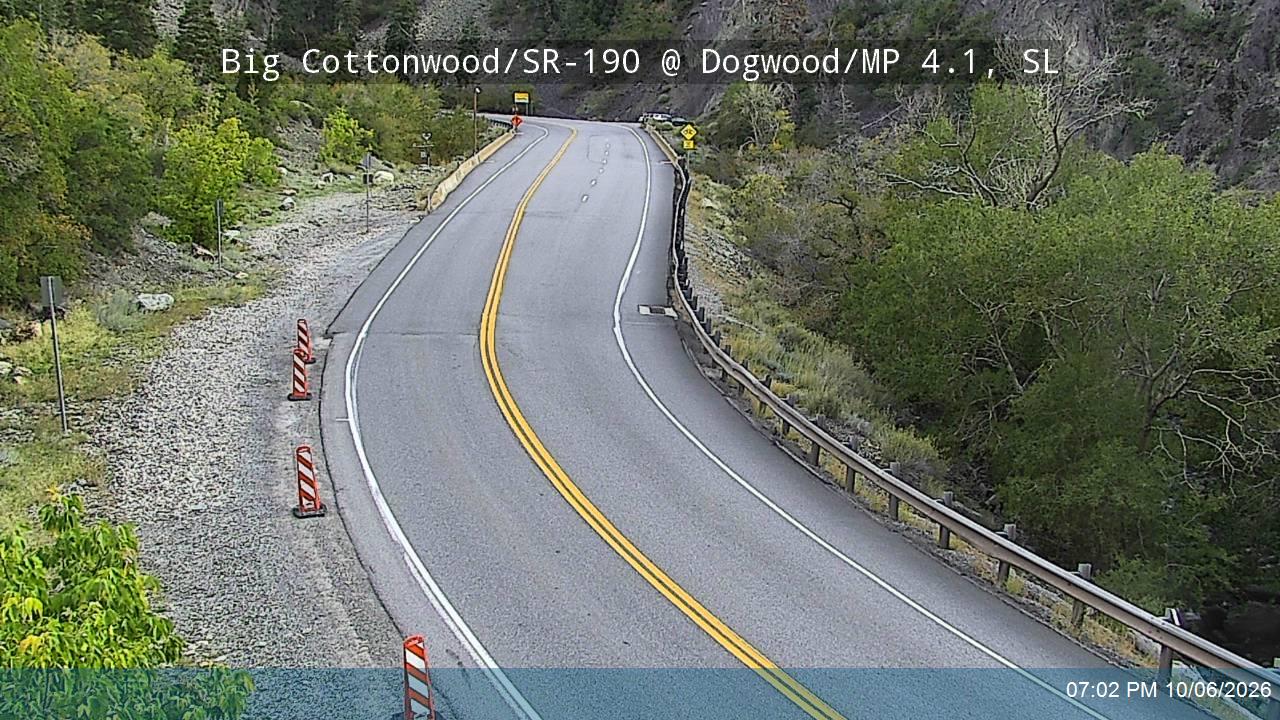 Big Cottonwood Canyon Rd / SR-190 @ Dogwood / MP 4.1, SL