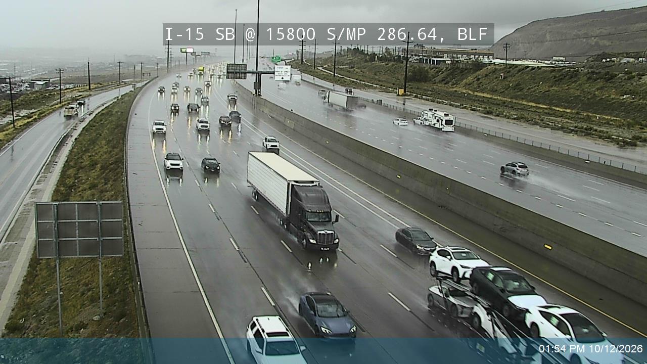I-15 SB @ 15800 S / MP 286.64, BLF