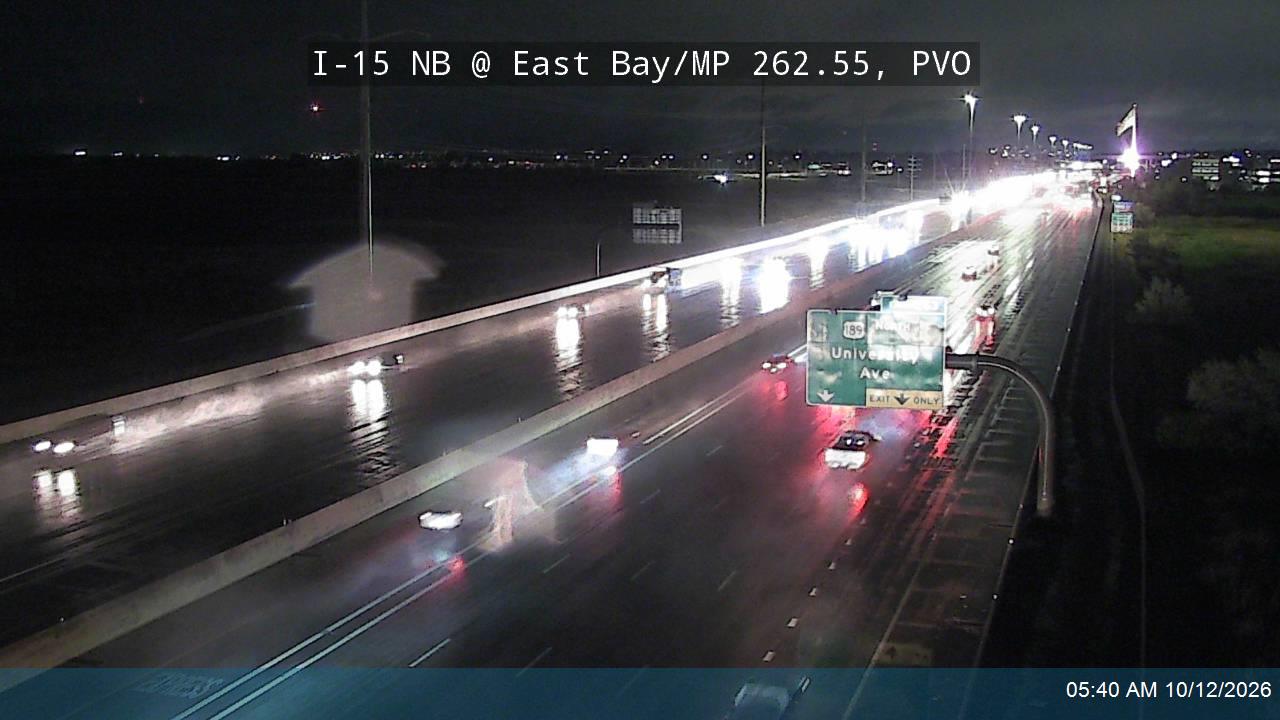 I-15 NB @ East Bay / MP 262.55, PVO