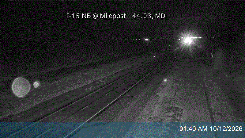 I-15 NB @ Milepost 144.03, MD