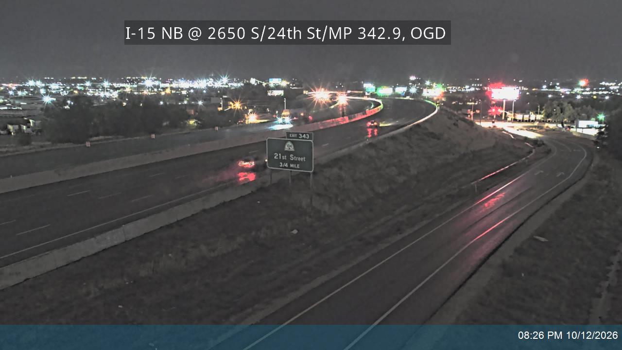 I-15 NB @ 2650 S / 24th St Exit / MP 342.9, OGD