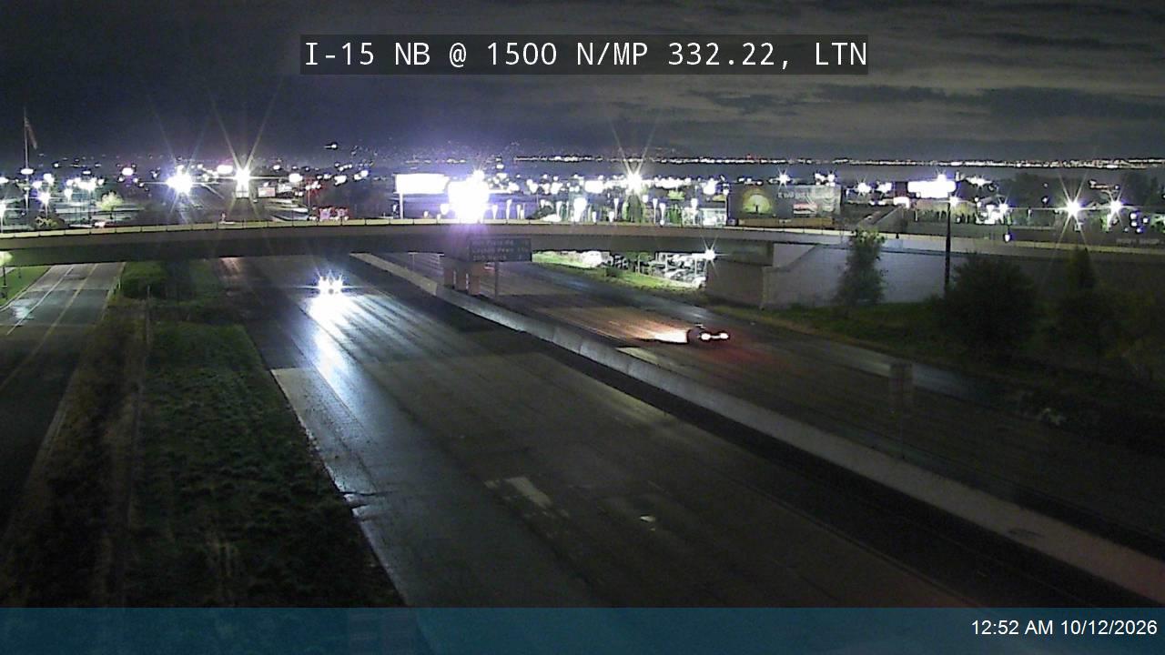 I-15 NB @ 1500 N / MP 332.22, LTN