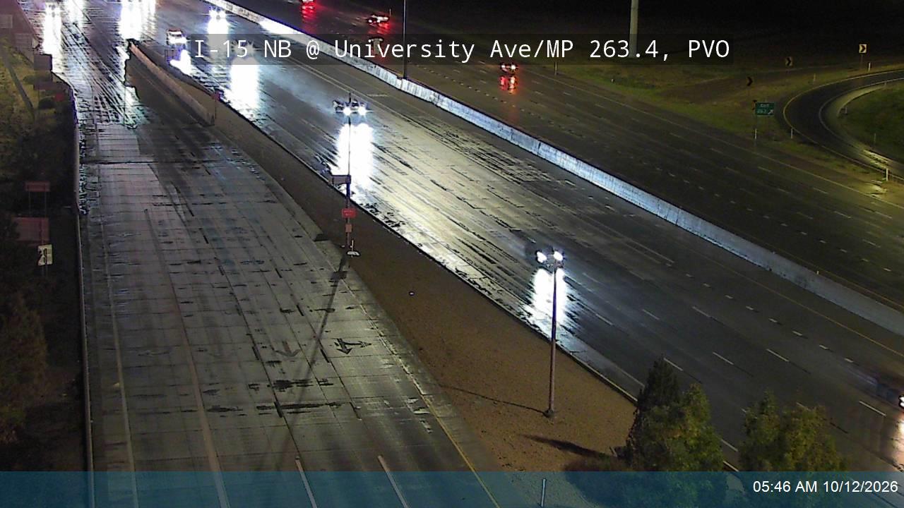 I-15 NB @ University Ave / US-189 / 1860 S / MP 263.4, PVO