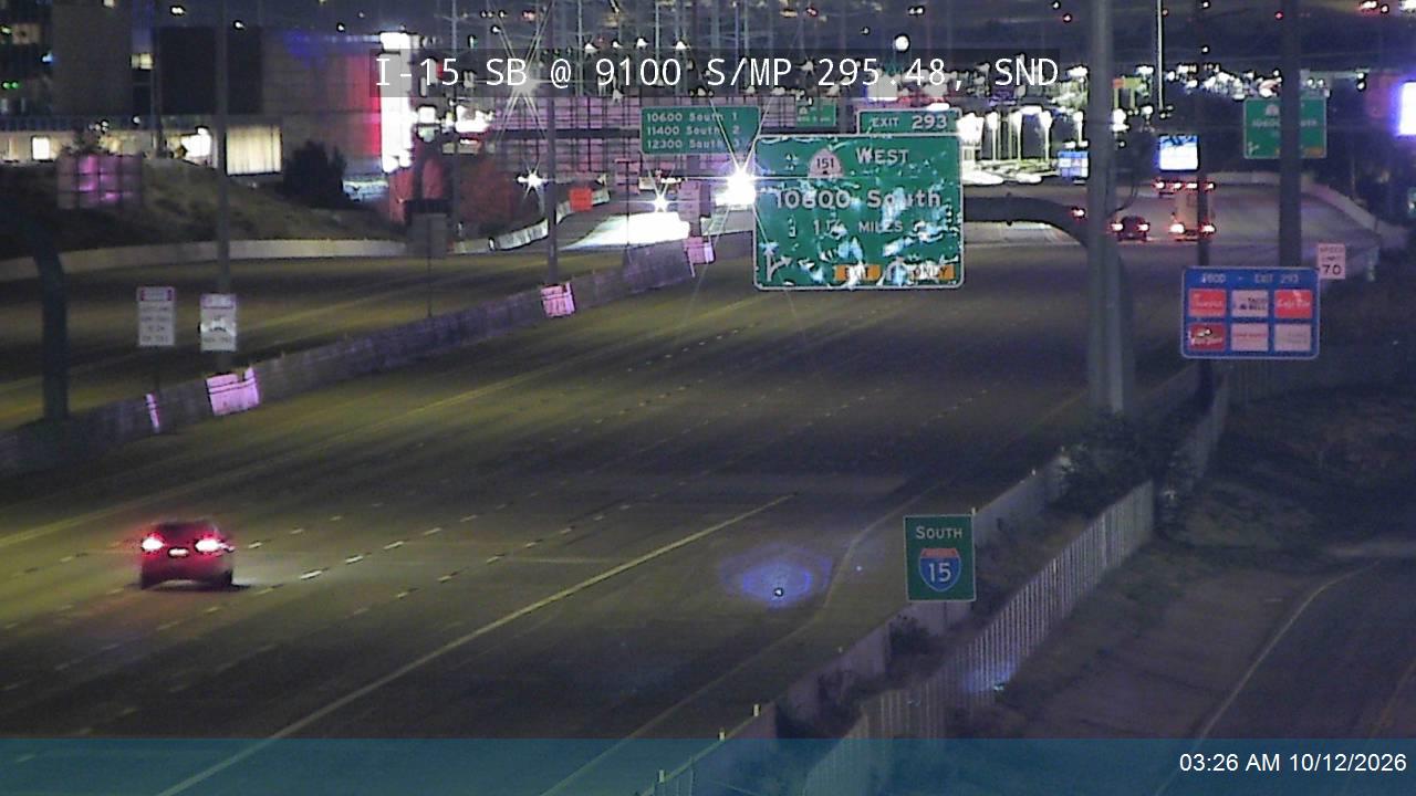 I-15 SB @ 9100 S / MP 295.48, SND
