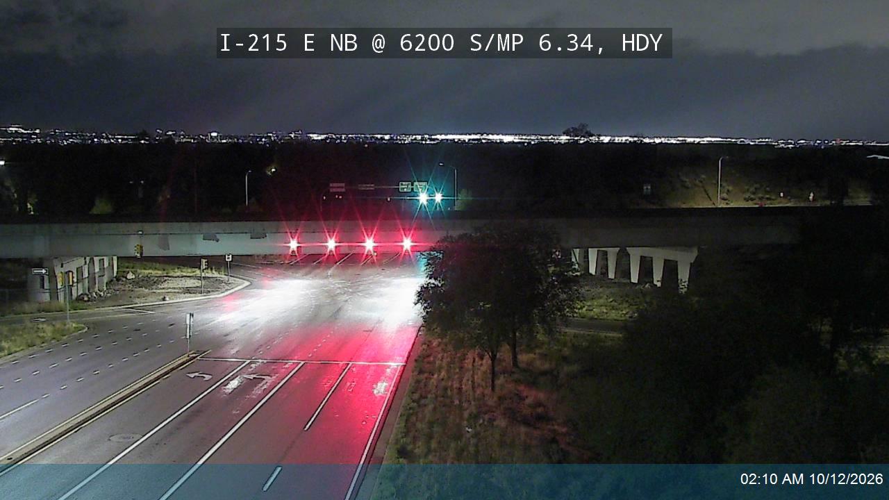I-215 E NB @ 6200 S / SR-190 / MP 6.34, HDY