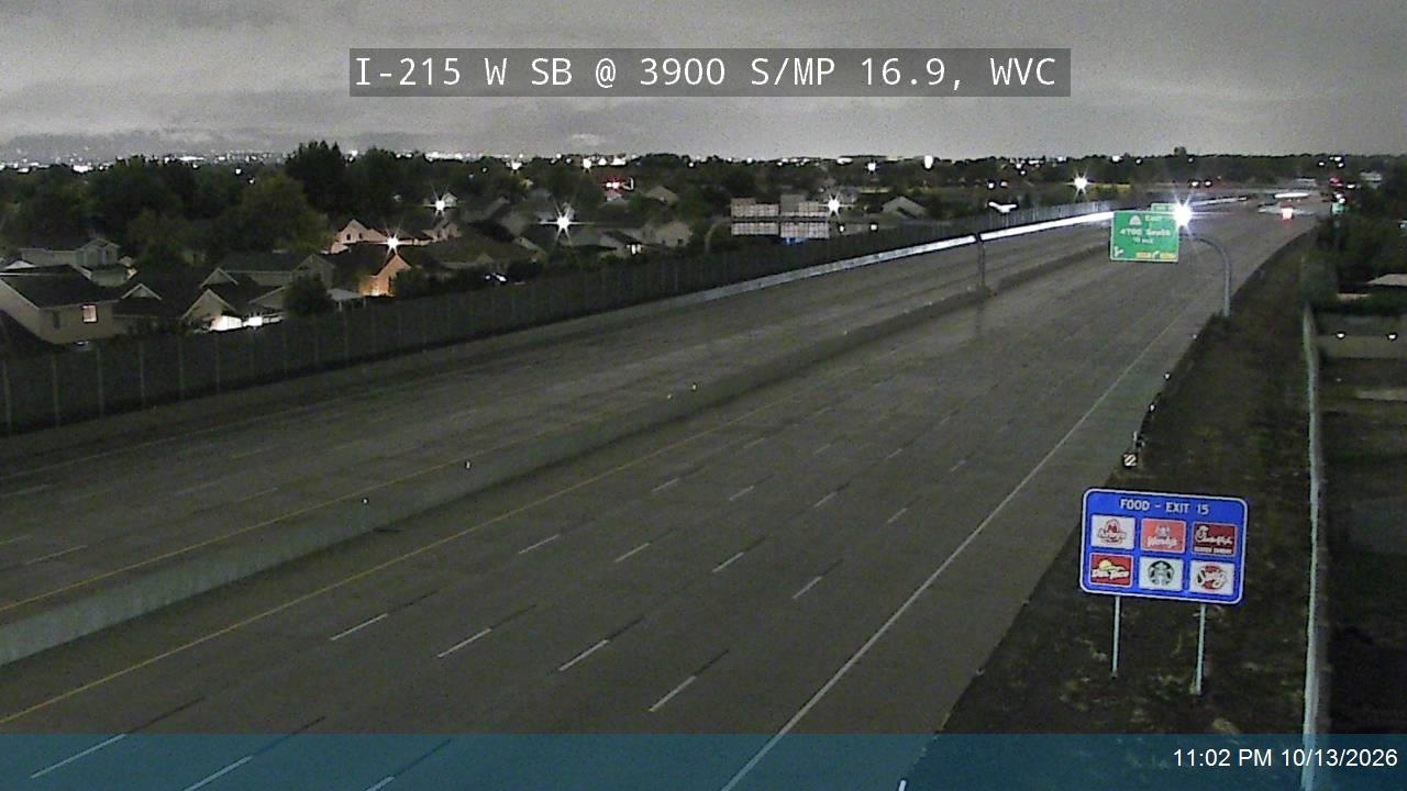 I-215 W SB @ 3900 S / MP 16.9, WVC