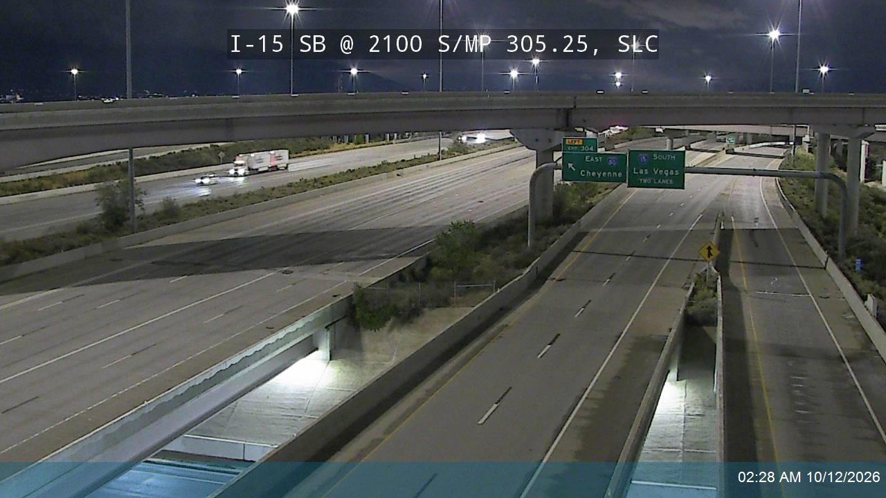 I-15 SB @ 2100 S / SR-201 / MP 305.25, SLC