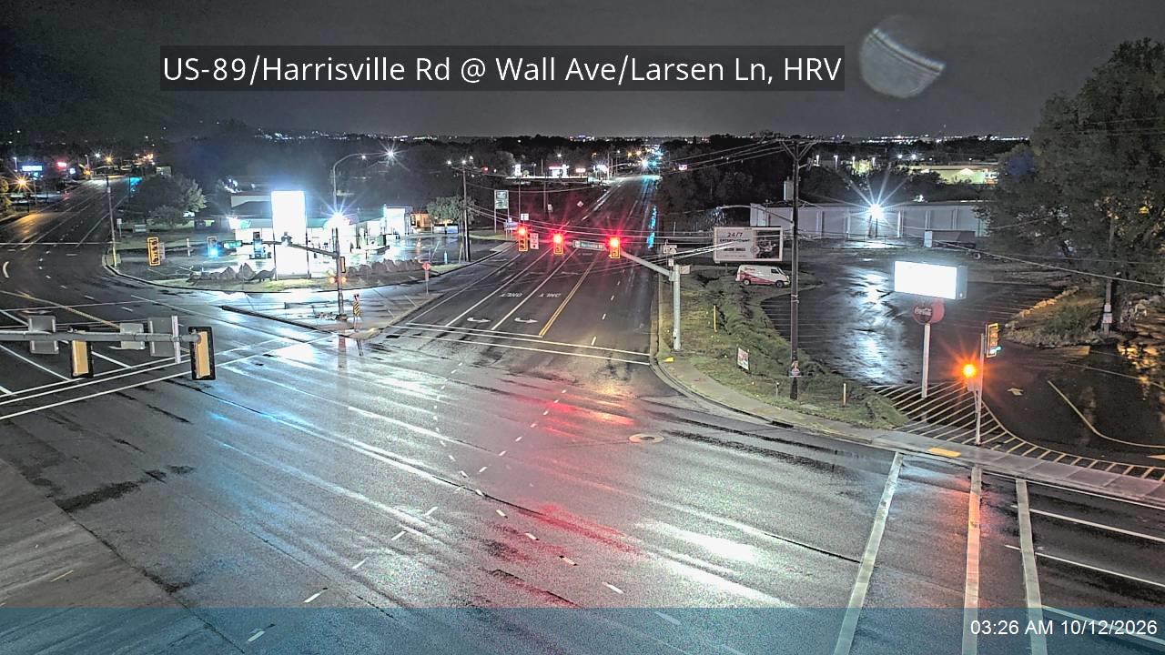 US-89 / Harrisville Rd @ Wall Ave / SR-204 / Larsen Ln, HRV