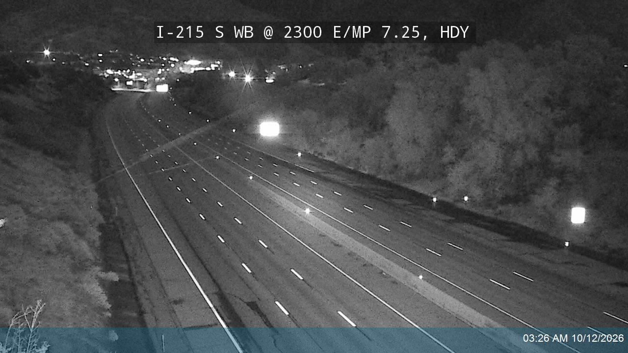 I-215 S WB @ 2300 E / MP 7.25, HDY
