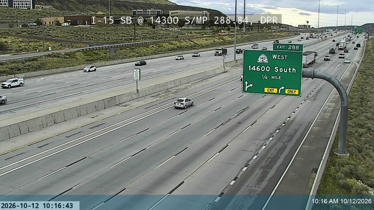 I-15 SB @ 14300 S / MP 288.84, DPR