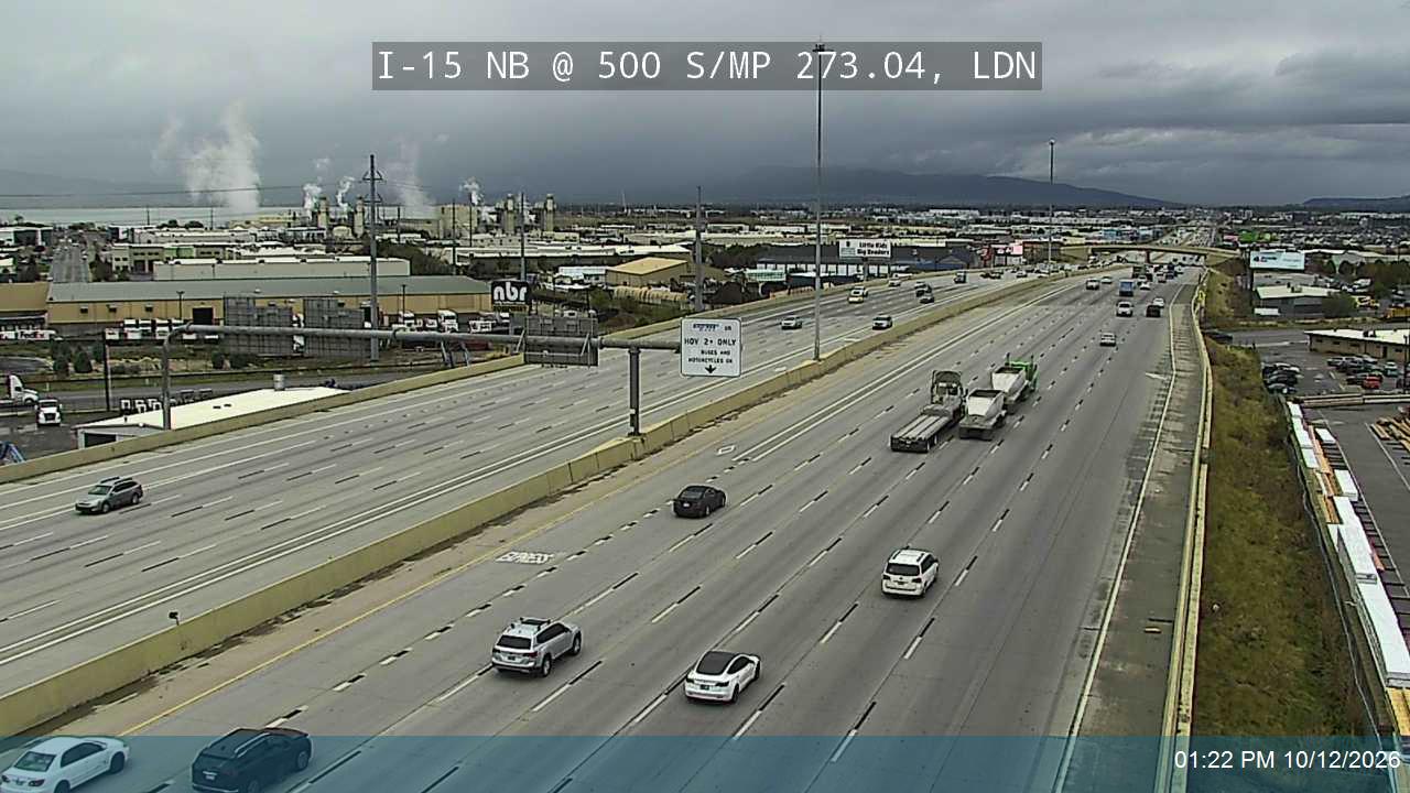 I-15 NB @ 500 S / MP 273.04, LDN