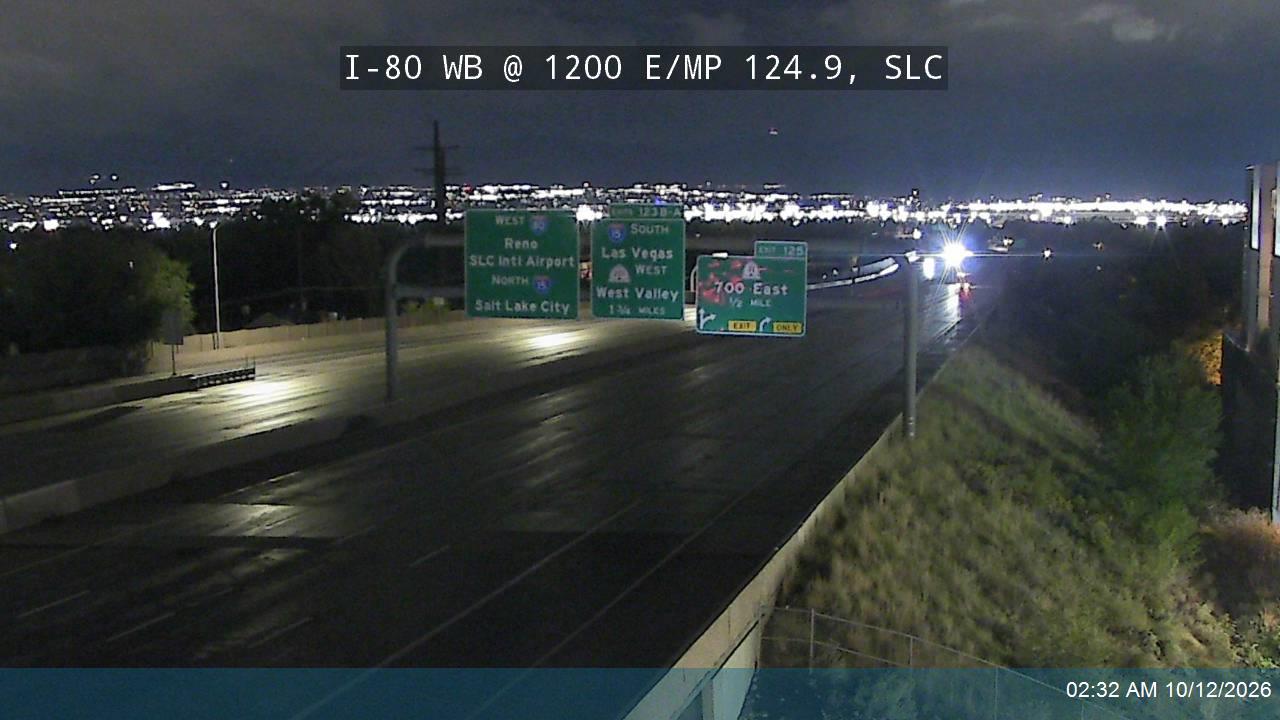 I-80 WB @ 1200 E / Highland Dr / MP 124.9, SLC