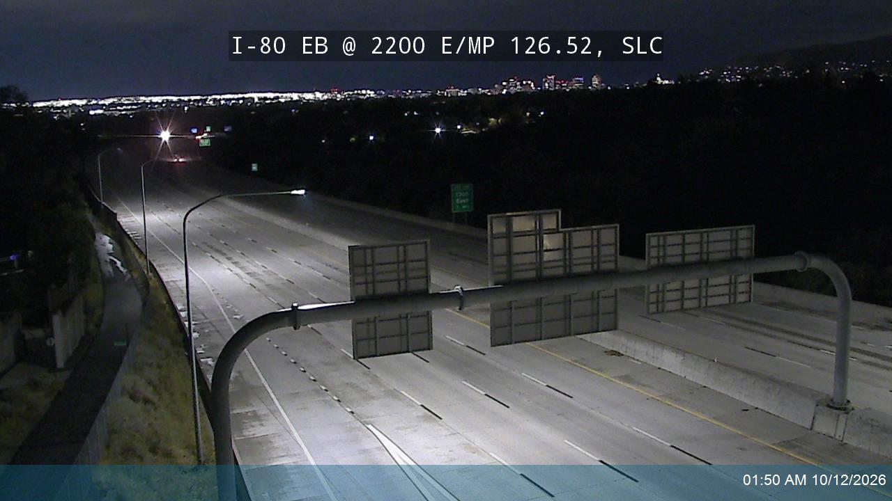 I-80 EB @ 2200 E / MP 126.52, SLC
