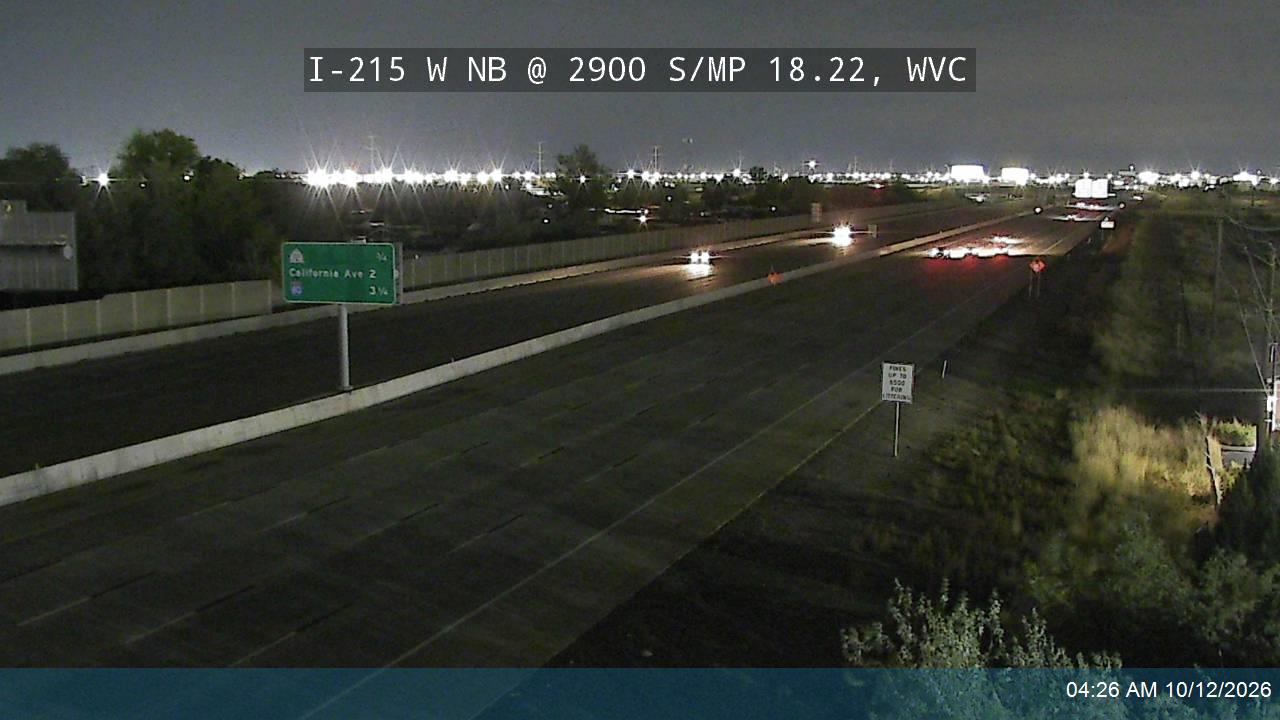 I-215 W NB @ 2900 S / MP 18.22, WVC