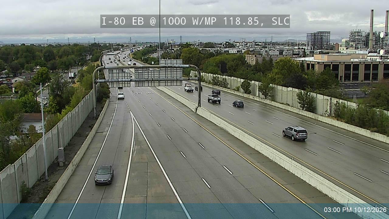 I-80 EB @ 1000 W / MP 118.85, SLC