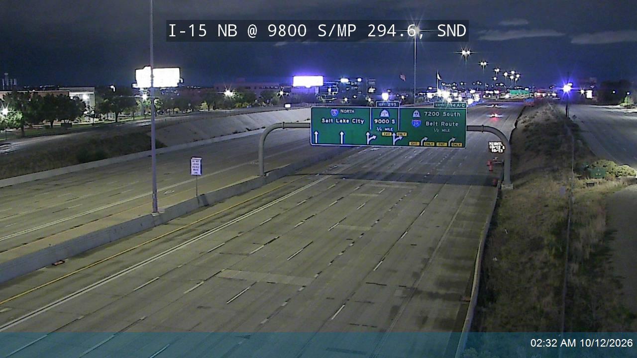 I-15 NB @ 9800 S / MP 294.6, SND
