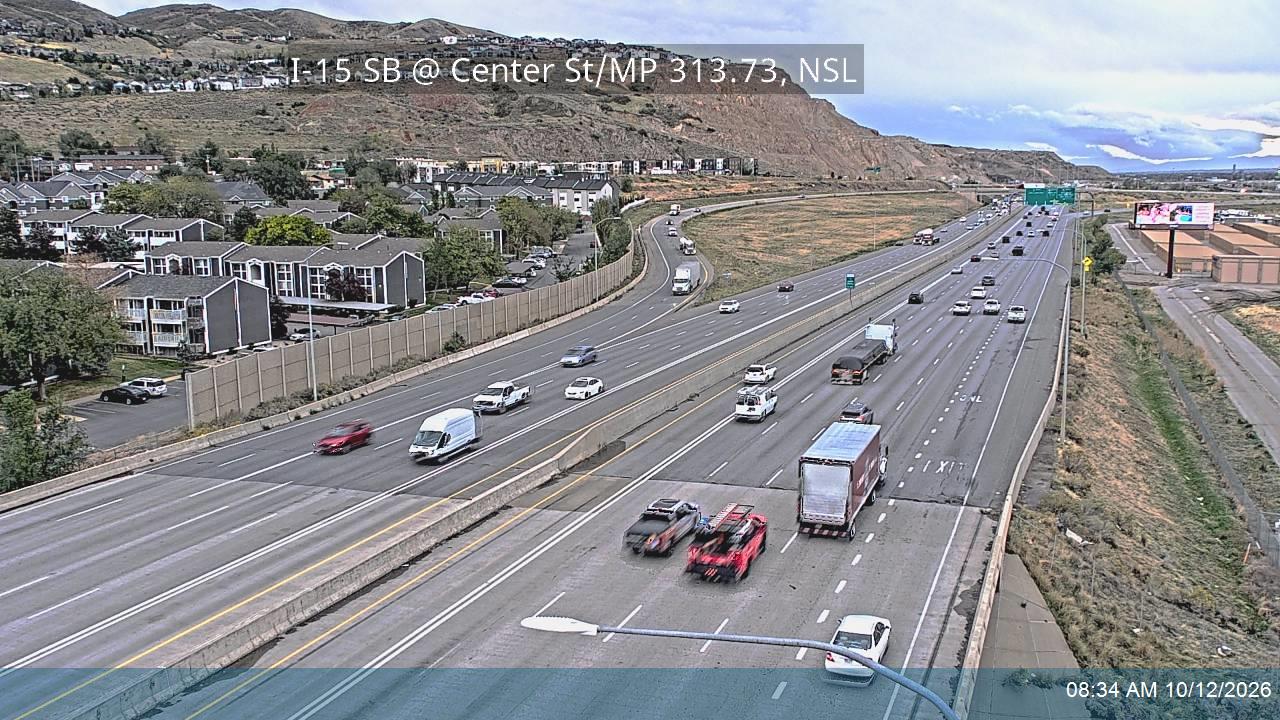 I-15 SB @ Center St / MP 313.73, NSL