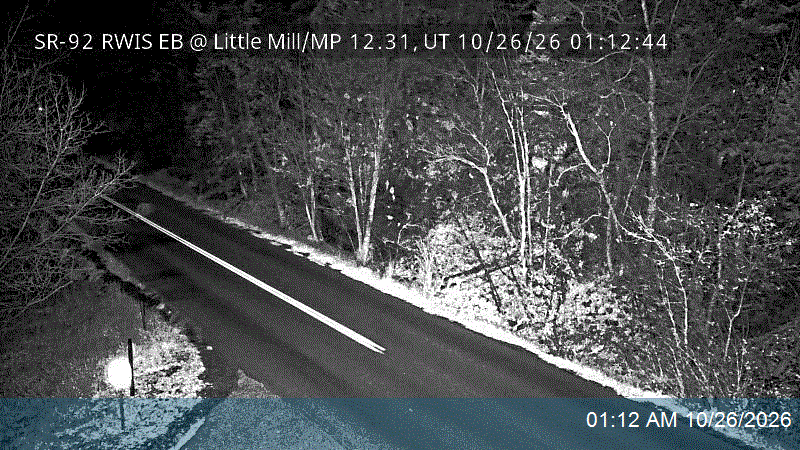 Alpine Loop / SR-92 RWIS EB @ Little Mill / MP 12.31, UT