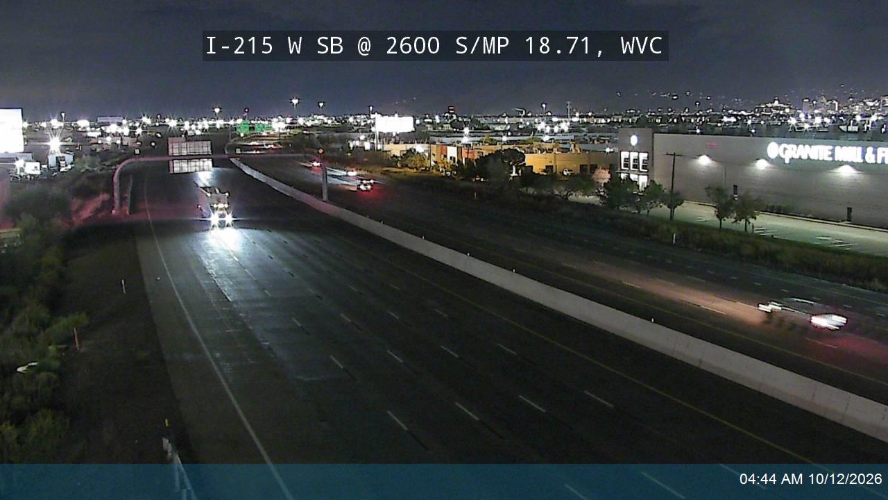 I-215 W SB @ 2600 S / MP 18.71, WVC