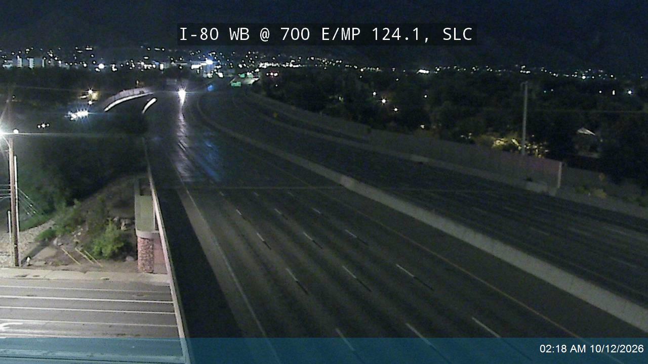 I-80 WB @ 700 E / SR-71 / MP 124.1, SLC