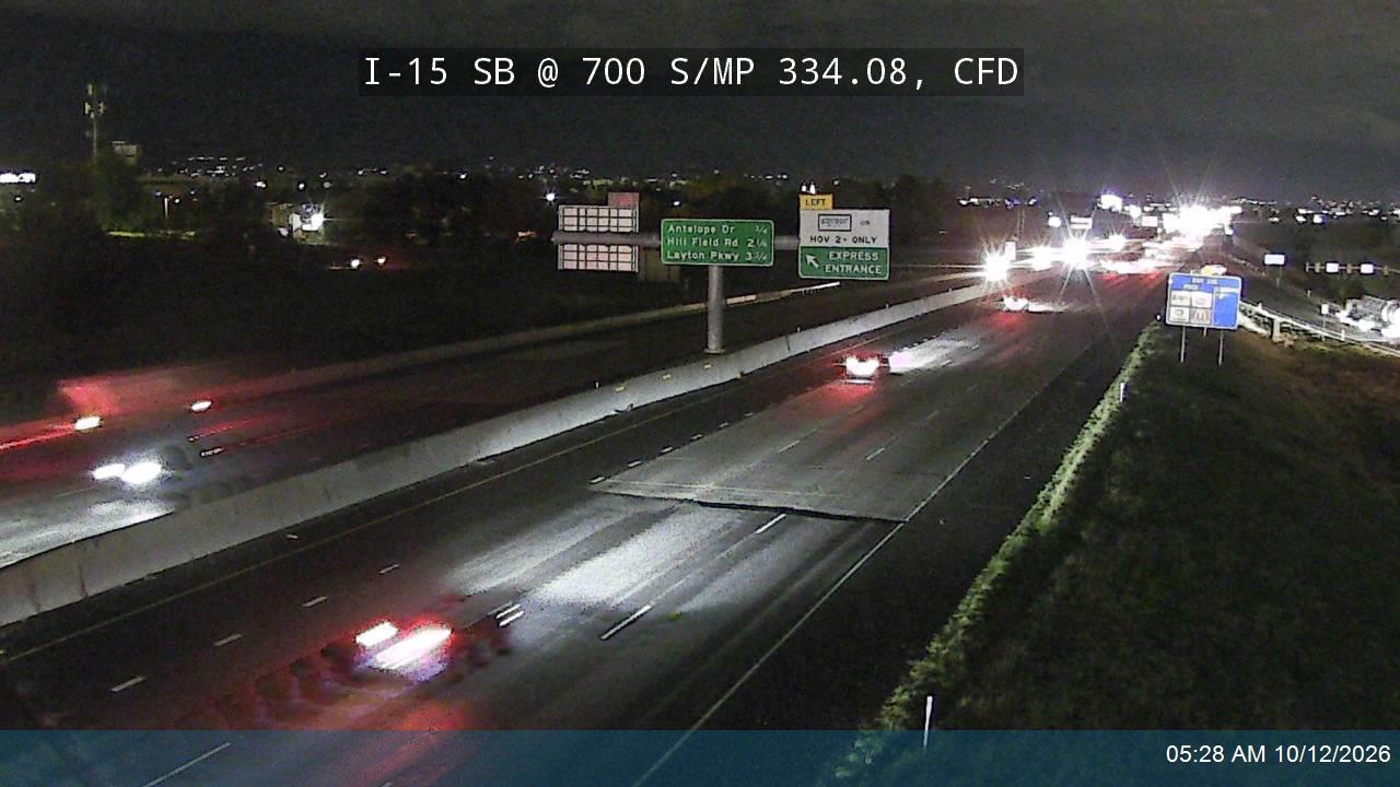 I-15 SB @ 700 S / SR-193 / MP 334.08, CFD
