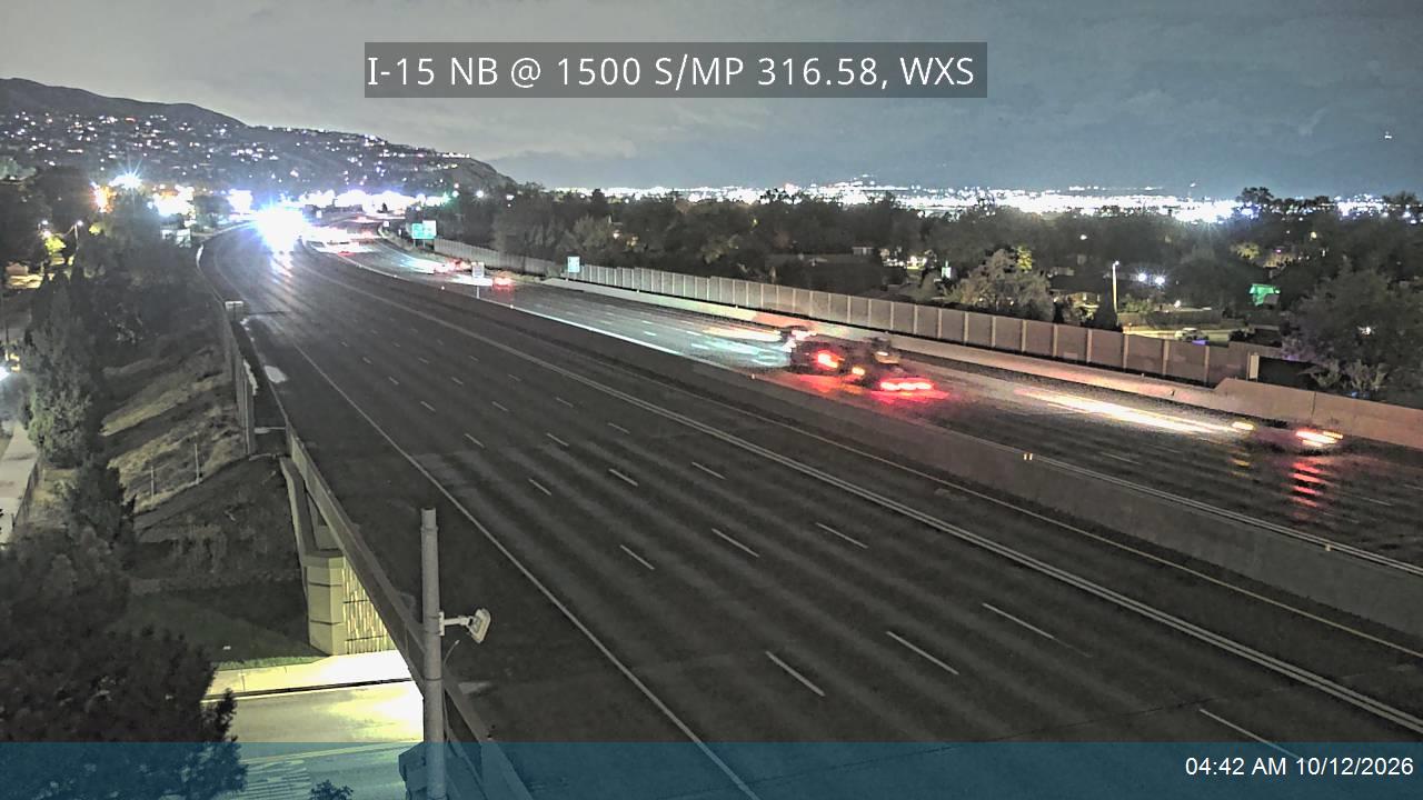 I-15 NB @ 1500 S / MP 316.58, WXS
