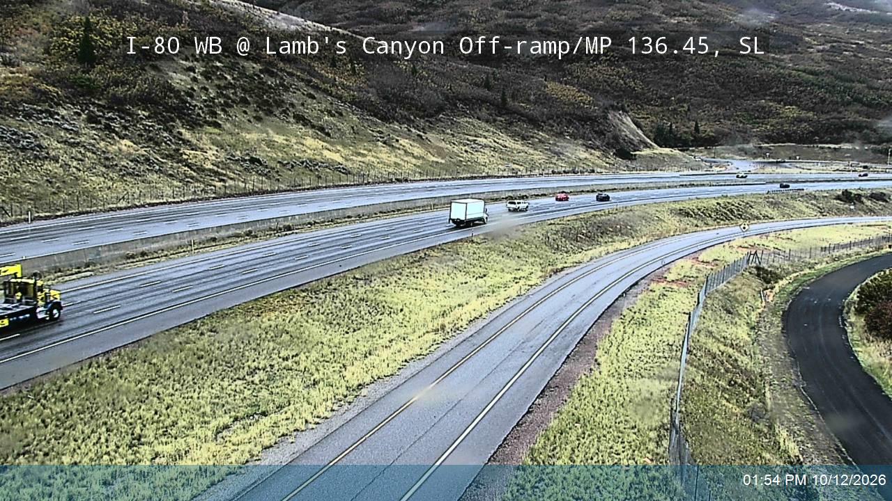 I-80 / Parleys Canyon WB @ Lambs Canyon Rd Off-ramp / MP 136.45, SL