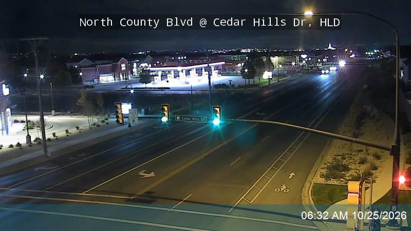 North County Blvd / 4800 W / SR-129 @ Cedar Hills Dr / 10100 N, HLD