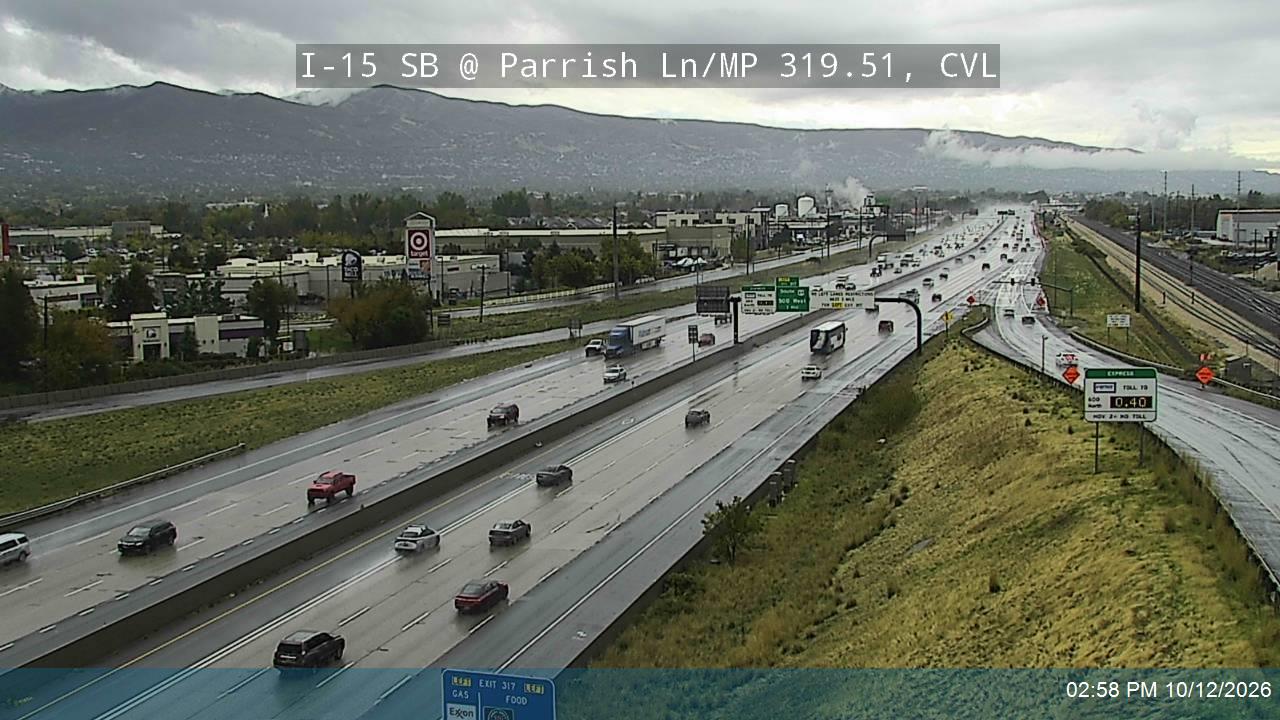 I-15 SB @ Parrish Ln / 400 N / SR-105 / MP 319.51, CVL