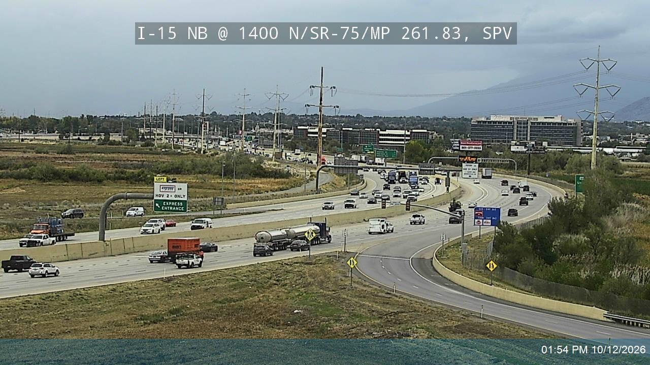 I-15 NB @ 1400 N / SR-75 / MP 261.83, SPV