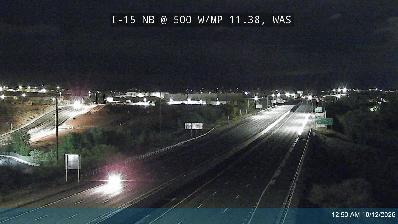 I-15 NB @ 500 W / MP 11.38, WAS