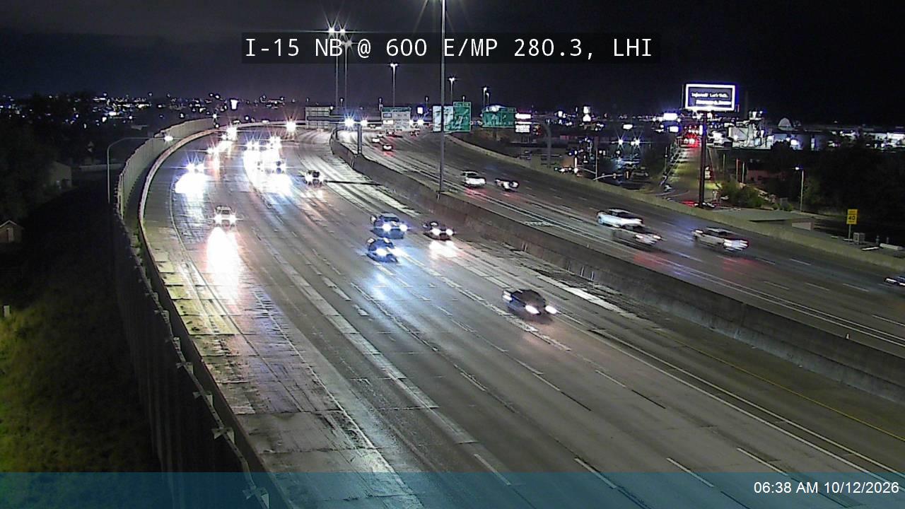 I-15 NB @ 600 E / MP 280.3, LHI