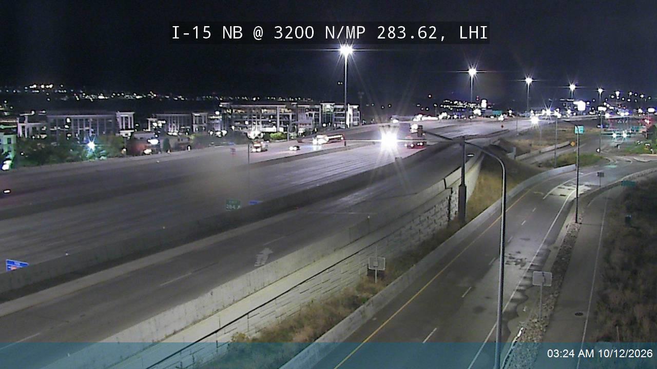 I-15 NB @ 3200 N / MP 283.62, LHI