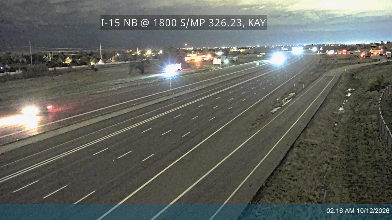 I-15 NB @ 1800 S / MP 326.23, KAY