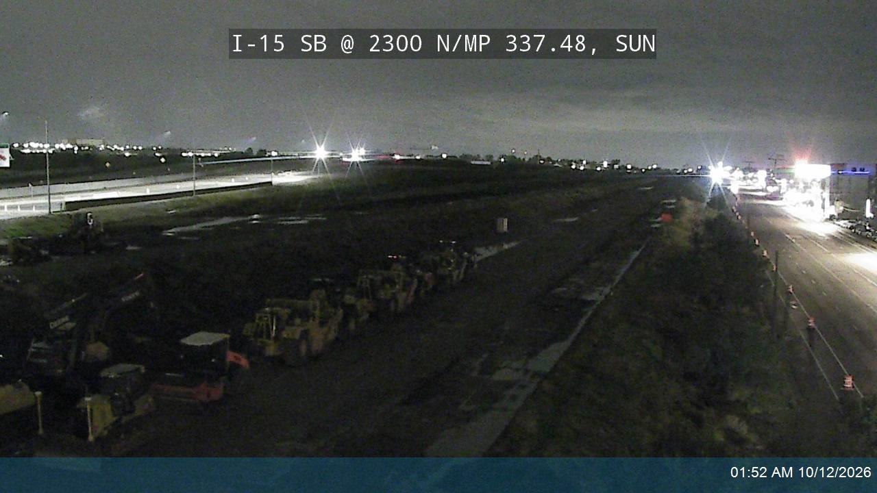 I-15 SB @ 2300 N / MP 337.48, SUN