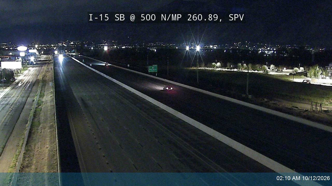 I-15 SB @ 500 N / MP 260.89, SPV