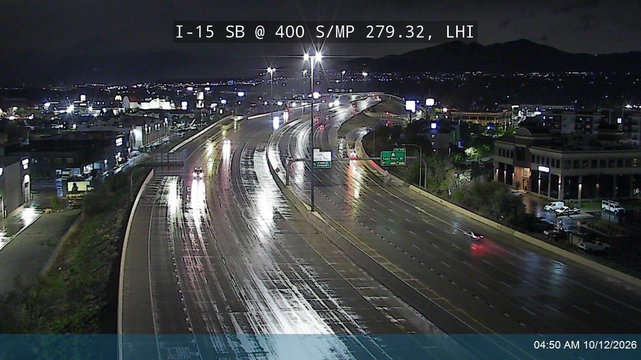 I-15 SB @ 400 S / MP 279.32, LHI