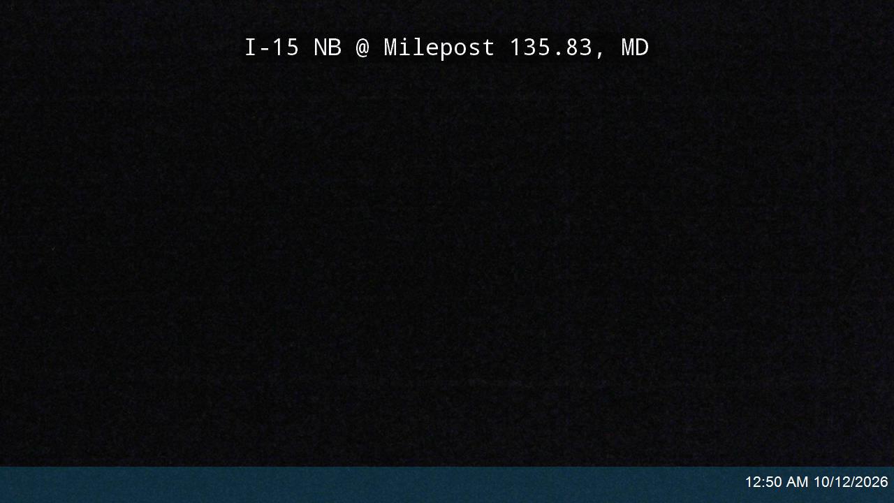 I-15 NB @ Milepost 135.83, MD