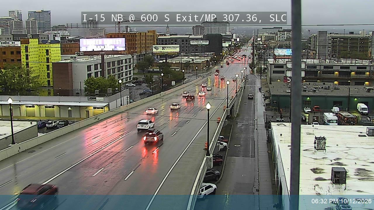 I-15 NB @ 600 S Exit / MP 307.36, SLC