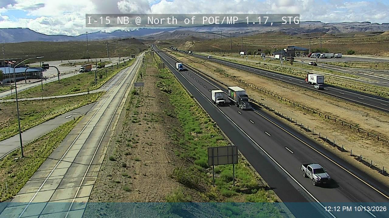 I-15 NB @ North of POE / MP 1.17, STG