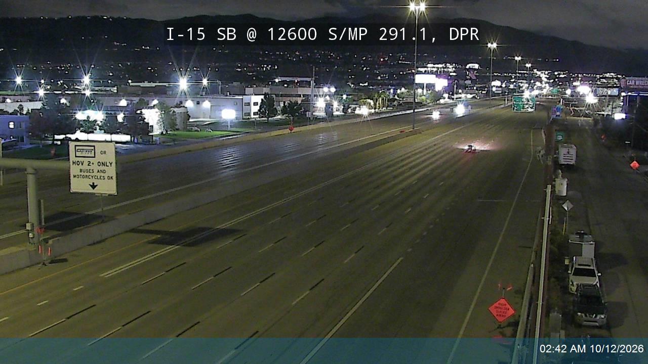 I-15 SB @ 12600 S / MP 291.1, DPR