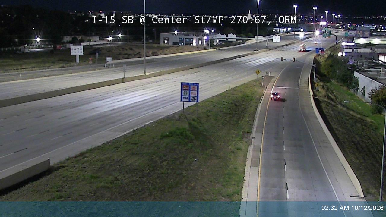 I-15 SB @ Center St / MP 270.67, ORM